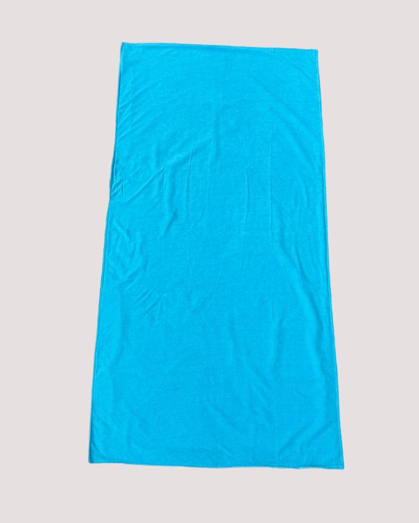Strandtuch Badetuch aus Mikrofaser und Frottee in blau 