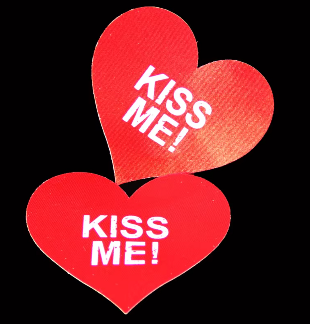 Nippelsticker Herzform Kiss me