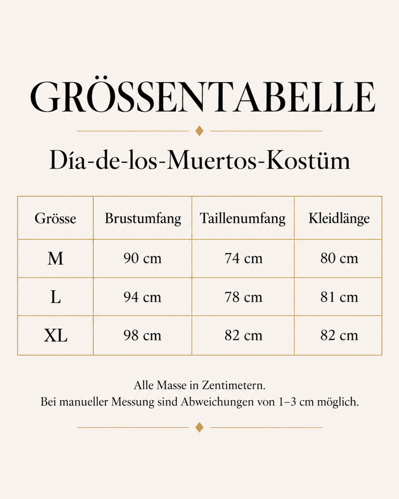 Kurzes Halloween-Kleid mit floralem Ausschnittvolant