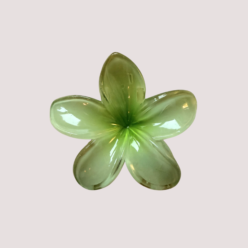 grüne Blumen Haarklammer im Lotus Style | Farbige Haarschmuck für tolle Frisuren 