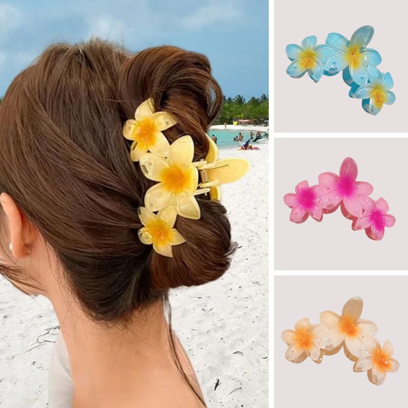 3er Blumen Haarklammer Set Island Bloom