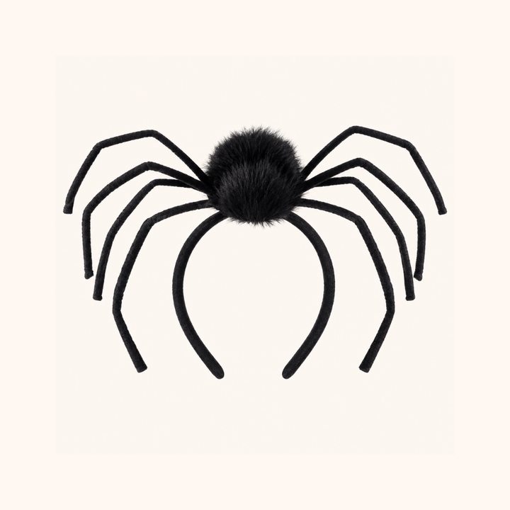 Spider Queen Kopfschmuck mit flauschig wirkendem Spinnenkörper