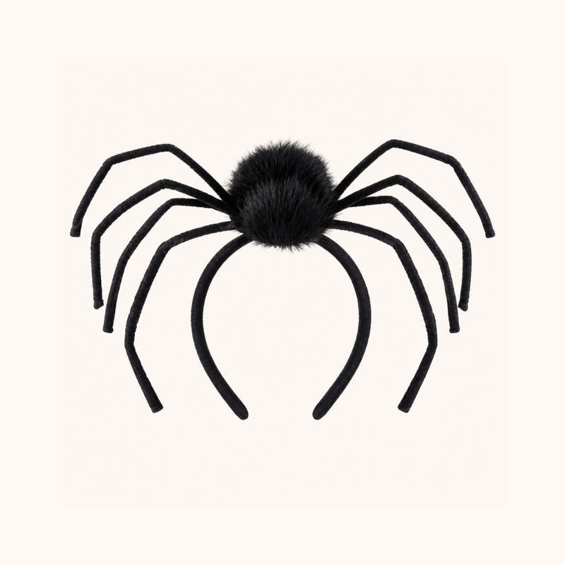 Spider Queen Kopfschmuck mit flauschig wirkendem Spinnenkörper