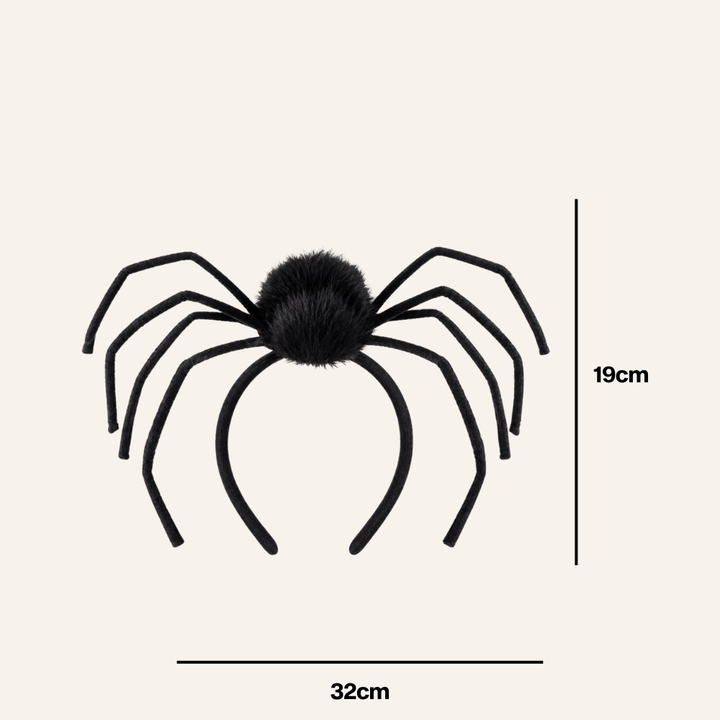 Halloween-Haarreifen mit grosser schwarzer Spinne und acht Beinen