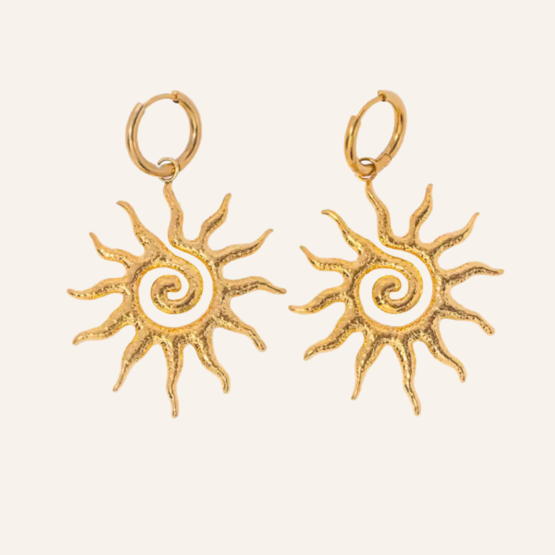 Spiral-Sonne Ohrringe für Sommer
