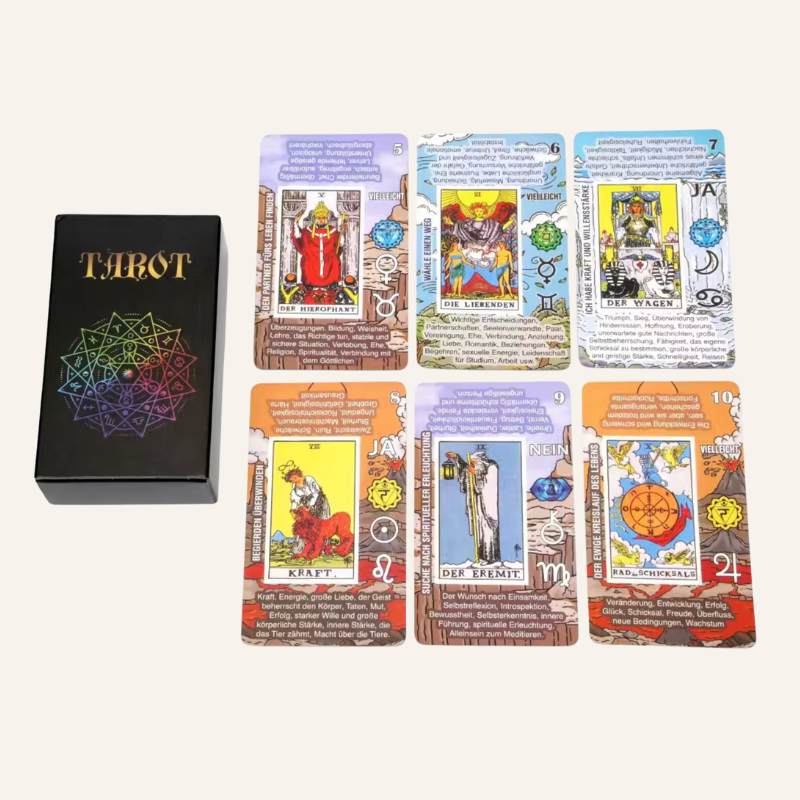 Spirituelles Tarot Karten Set | Tarot Karten für Anfänger Deutsch