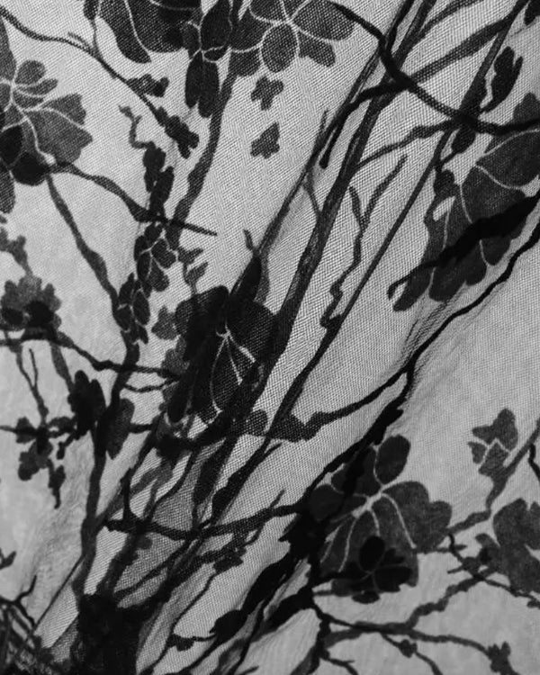 Transparentes Mesh T-Shirt mit Blumen Muster
