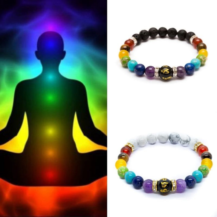 Chakra Armband aus Naturstein Perlen - Unisex Armband fuer Damen und Herren online kaufen Schweiz