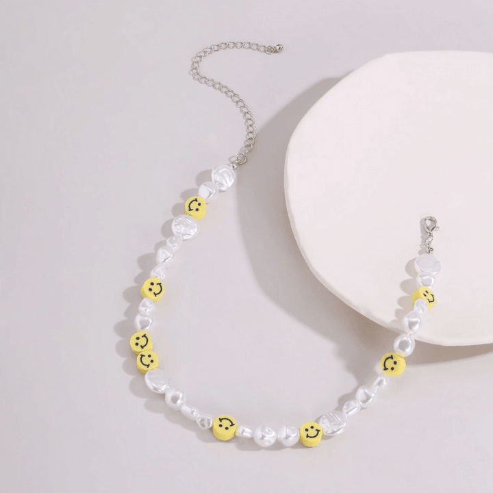Smiley Halskette Choker einstellbar