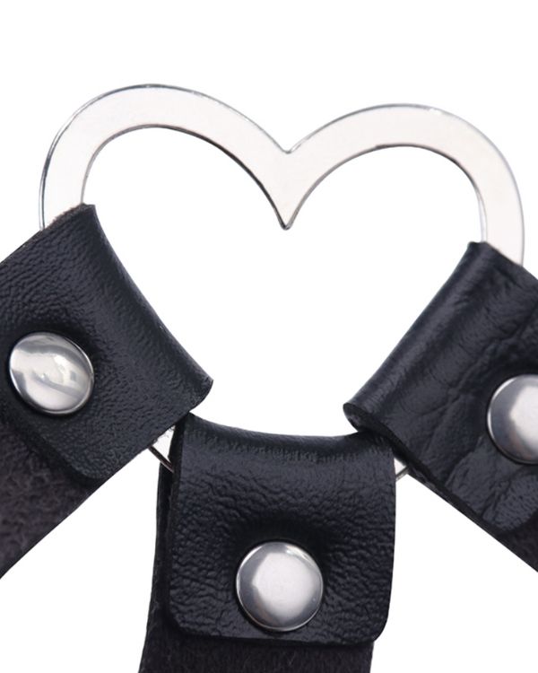 Schwarze Fetisch Harness Strapsen Halterung