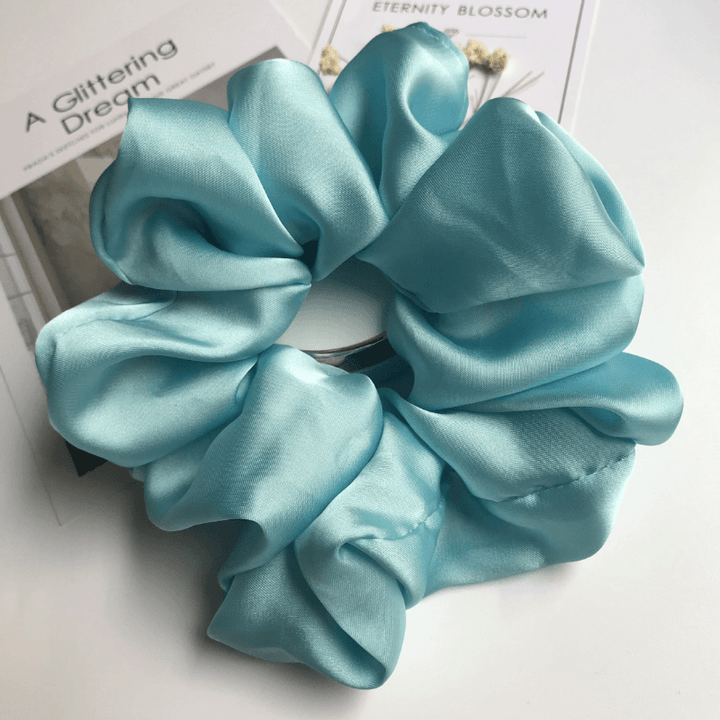 hellblau petrol Scrunchie Haargummi