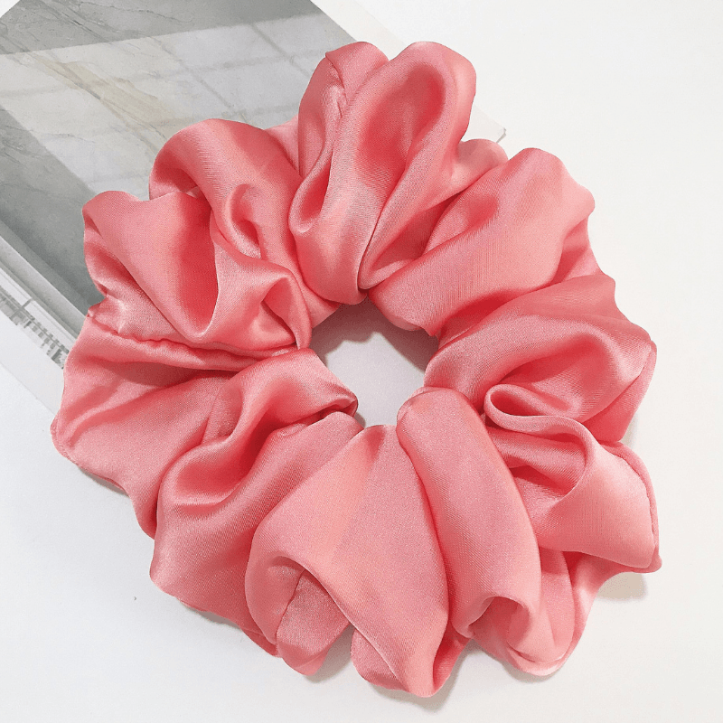 rosa Scrunchie Haargummi weiche Satin Seide