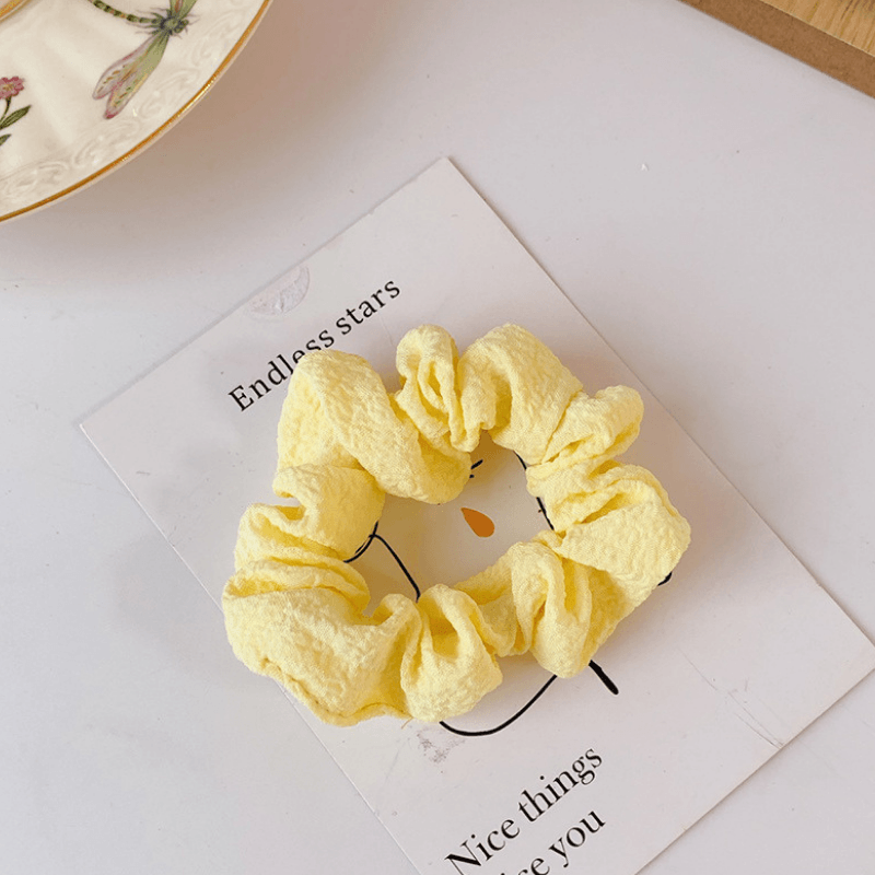 Gelb Scrunchie Haatgummi Stoff