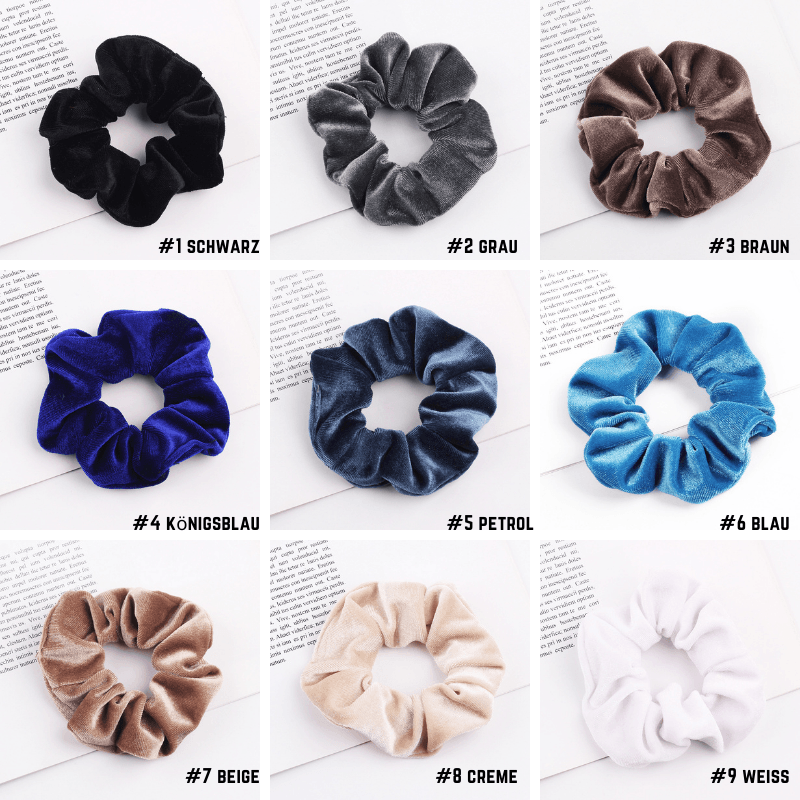 Samt Haargummi Scrunchie in vielen Farben kaufen