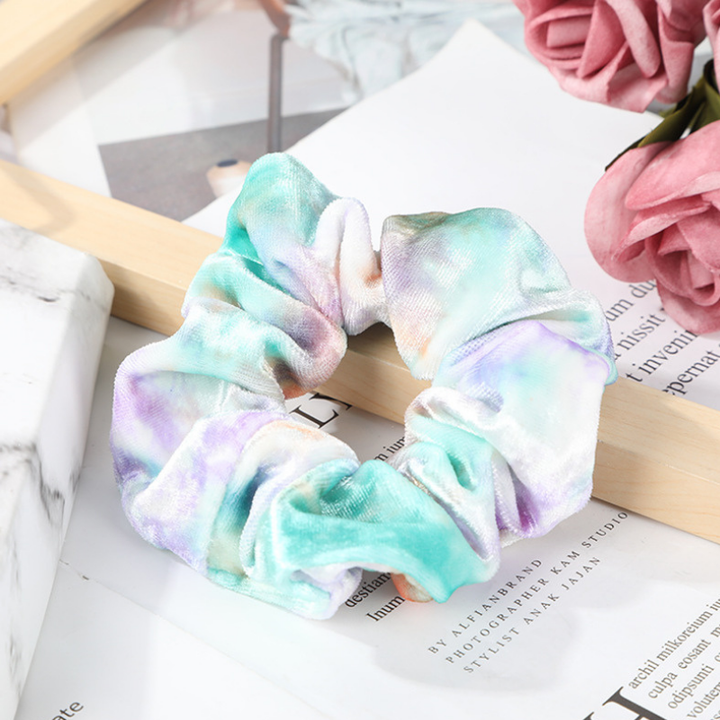 Haar Accessoire Scrunchie Haargummi hellblau