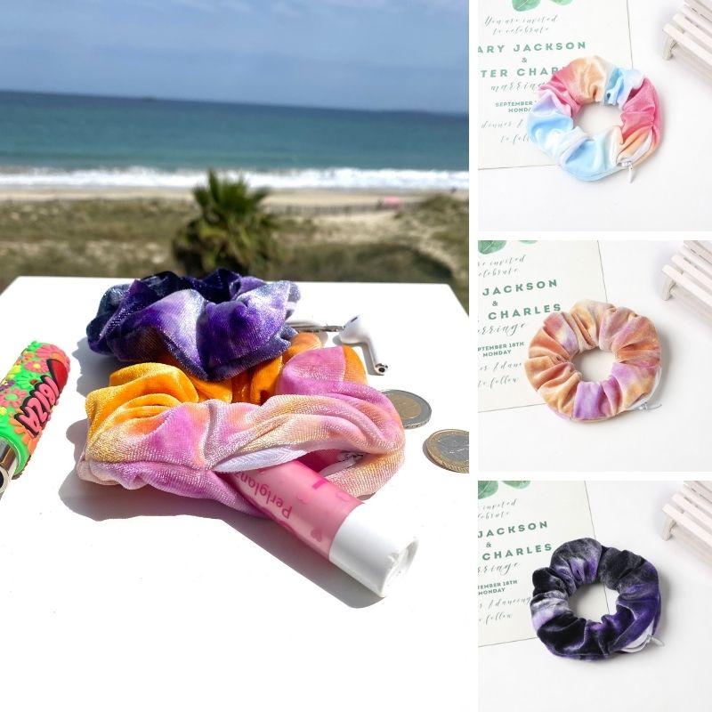 Reissverschluss Scrunchies Haargummi Batik Talamanca