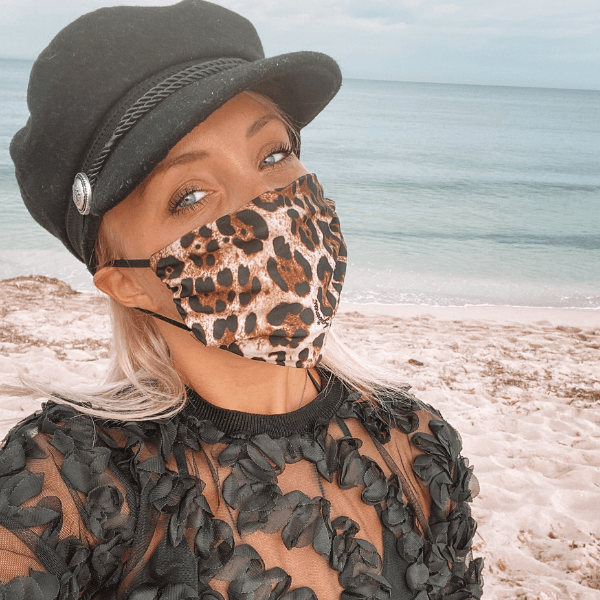 Maske aus Stoff Leopard