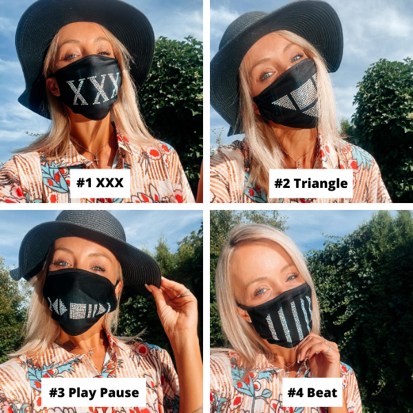 Stoffmasken Glitter Music