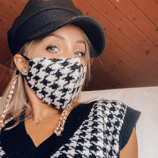 Pied de Poule Fashion Maske