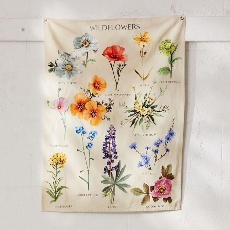 Wandtuch Wild Flowers