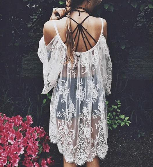 Kleid Spitzen