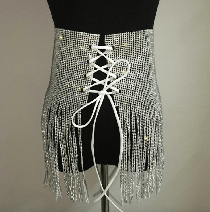 High-Waisted Glitzer Rock Shiny