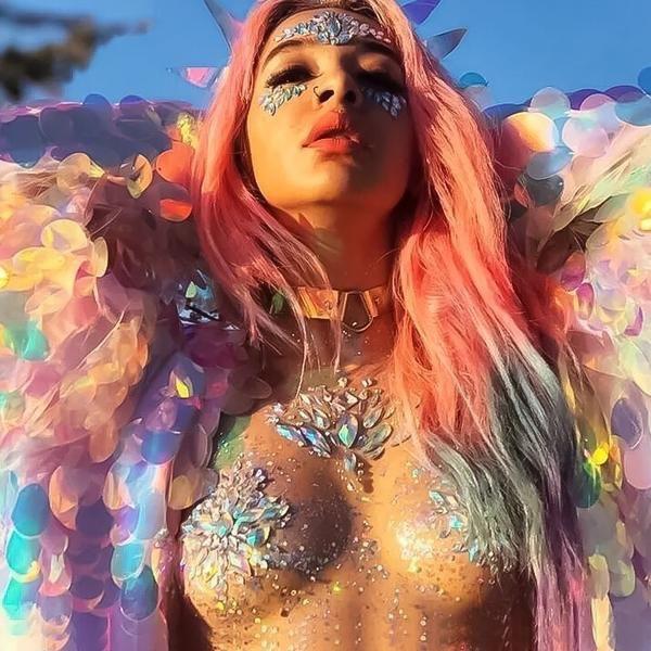 Glitzersteine Brust-Nippel