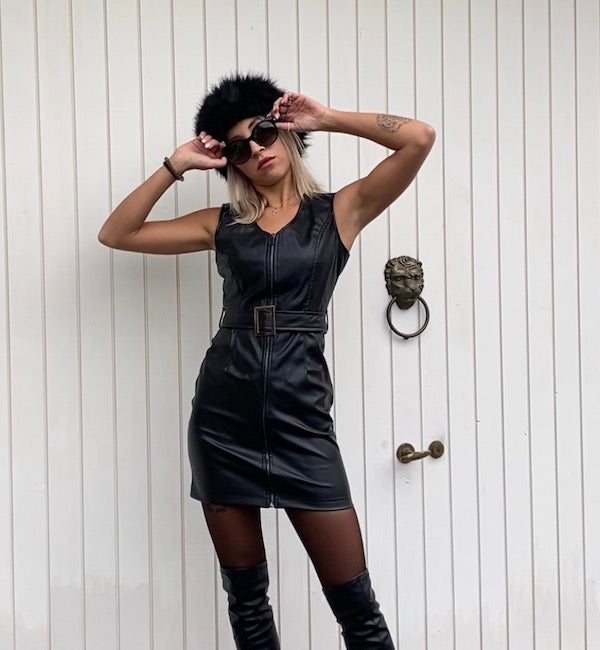 Kunstleder Kleid Alexa