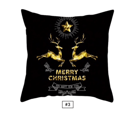Weihnachtsdekoration Kissenbezüge Schwarz