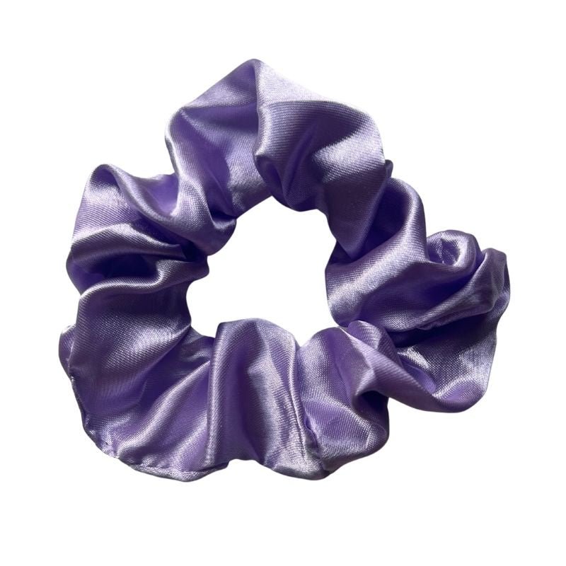 Flieder Violette Satin Scrunchies Haargummis fuer jede Haar Frisur 